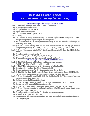 Bộ 27 đề thi học kỳ 1 (hóa 9)